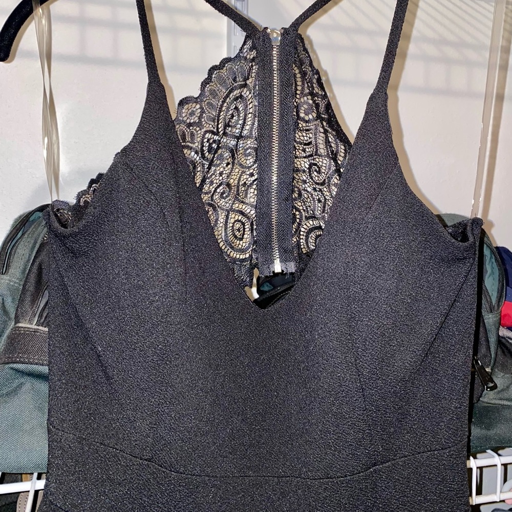 Charlotte Russe black, lace back jumpsuit BNWT size M